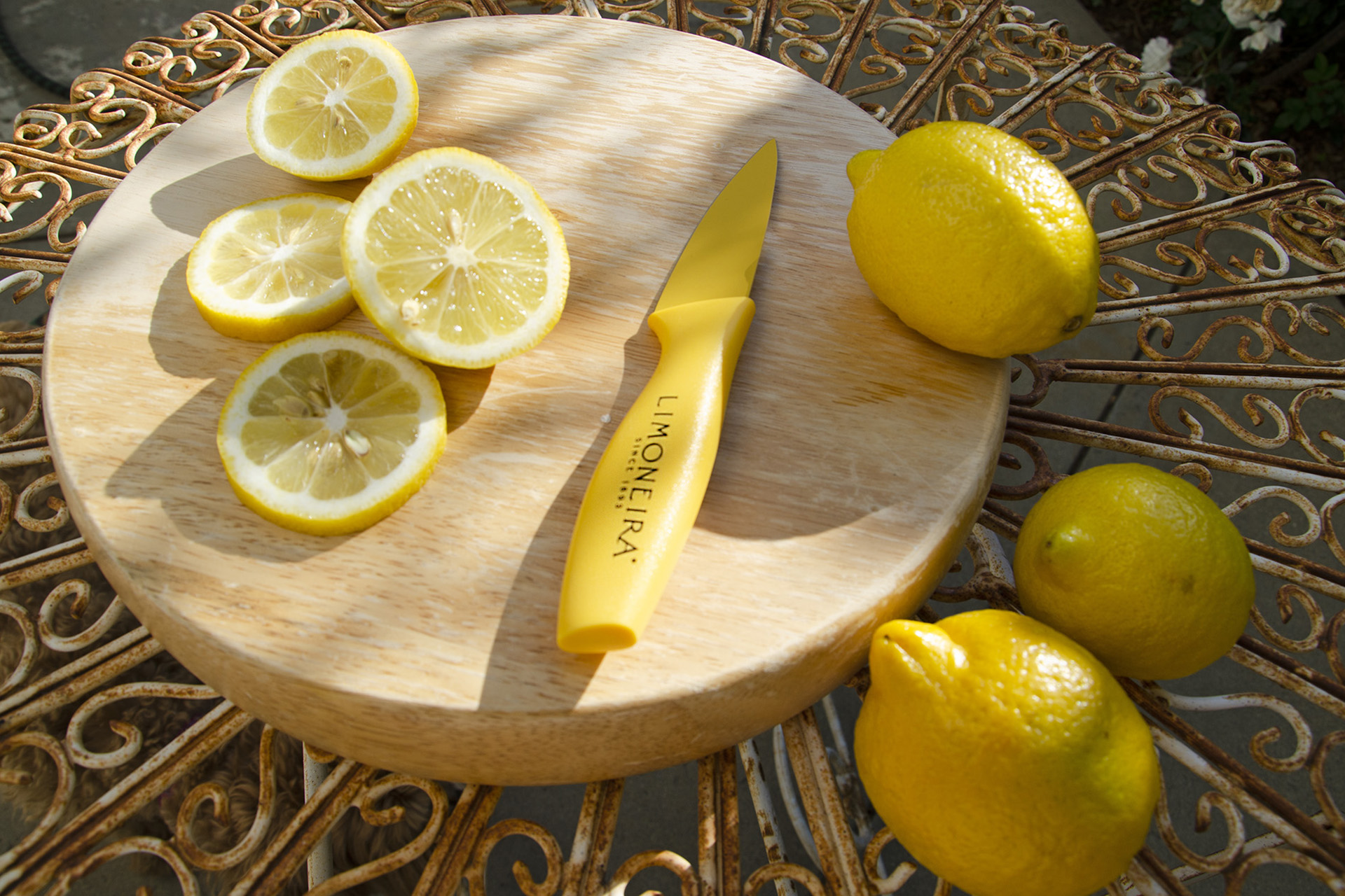 Cut Limoneira Lemons on Table